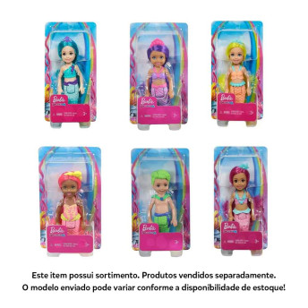 Boneca - 13cm - Barbie Dreamtopia Chelsea Sereia - Sortido - Mattel
