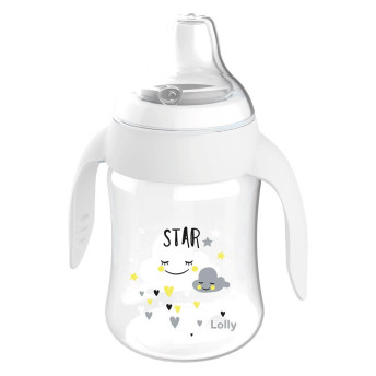 Copo Antivazamento com Alça - Star - 250ml - Kinddy - Neutro - Lolly