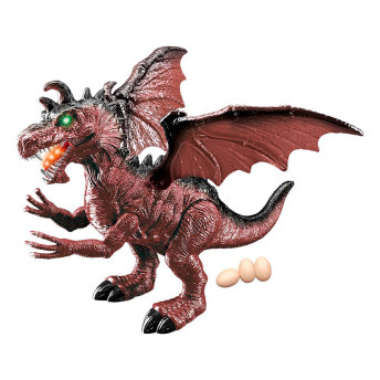 Figura Eletrônica - Dinossauro Dragão - Ovos - Luz e Som - DM Toys