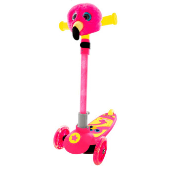 Patinete Infantil - 3 Rodas - Com Luz - PetNete - Flamingo - Toyng