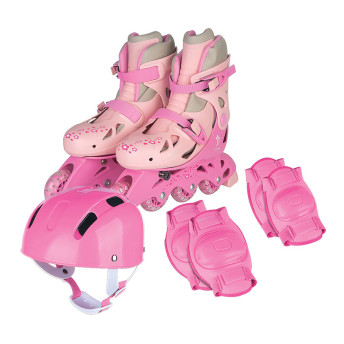 Patins Ajustável com Acessórios Tam 38/41 Rosa - Fenix