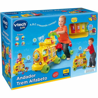 Andador Infantil com Som e Luz - Trem Alfabeto Didático - Vtech Baby - Yes Toys