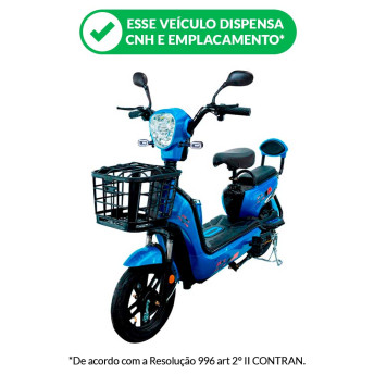 Bicicleta Elétrica - Classic II PAM - 500w 48v 15Ah - Azul - Plug and Move