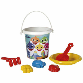 Balde de Praia Infantil - Baby Shark - 7 Peças - Rosita