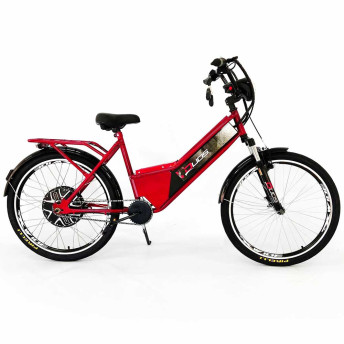 Bicicleta Elétrica - Aro 24 - Duos Confort - 800W Lithium - Vermelho - Duos Bike