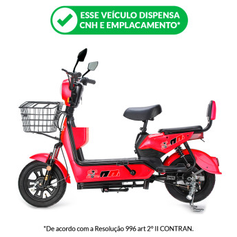 Bicicleta Elétrica - New Classic PAM - 500w - Vermelha - Plug and Move