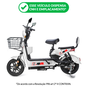 Bicicleta Elétrica - New Classic PAM - 500w Lithium - Branca - Plug and Move