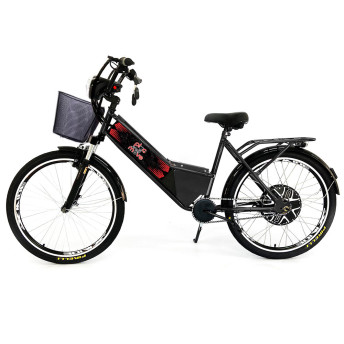 Bicicleta Elétrica - Street PAM - Cestinha - 800w 48v - Preta - Plug and Move