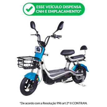 Bicicleta Elétrica - Super Sport PAM - 500w 48v 25Ah - Azul - Plug and Move