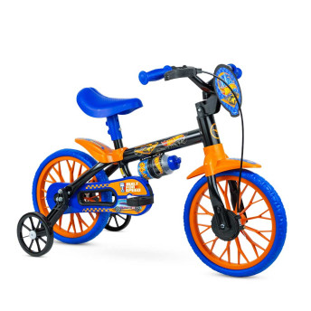 Bicicleta Infantil com Rodinhas - Aro 12 - Hot Wheels - Nathor