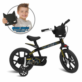 Bicicleta Infantil com Rodinhas - Aro 14 - DC - Batman - Bandeirante
