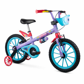 Bicicleta Infantil com Rodinhas - Aro 16 - Disney Stitch - Nathor