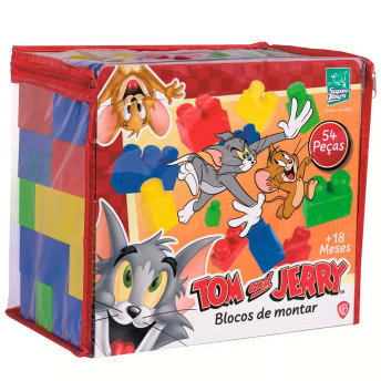 Blocos de Montar - Tom e Jerry - 54 peças - Super Toys