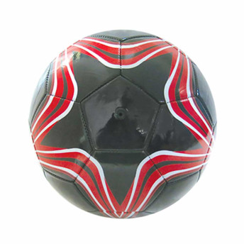 Bola de Futebol - Tamanho Oficial - Estrela - Preta e Vermelha - Pais e Filhos