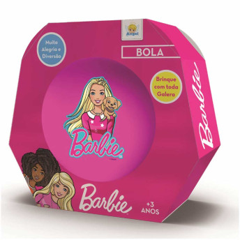 Bola Infantil de Vinil - Barbie - Rosa - Anjo Brinquedos