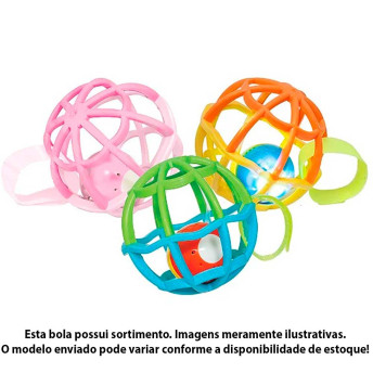 Bola Infantil para Bebê - Baby Ball - Luz e Som - Sortido - Buba