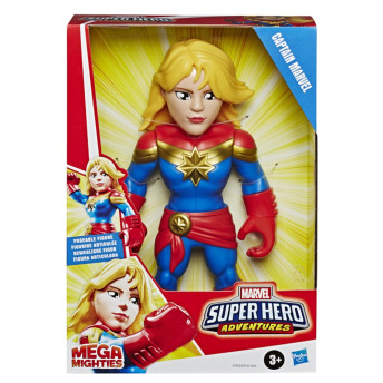 Boneca 25 cm - Mega Mighties - Marvel Super Hero - Capitã - Hasbro