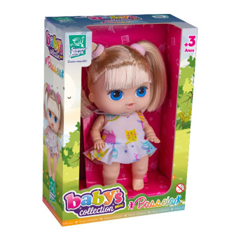 Boneca de Vinil - Baby’s Collection Mini - Passeio - Loira - Super Toys