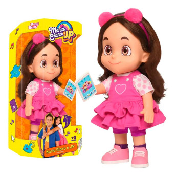 Boneca Articulada - 30 cm - Maria Clara e JP - Maria Clara - 14 Frases - BabyBrink