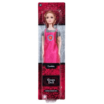 Boneca Articulada - Dream Doll - Vestido Rosa - Ruiva - Candide