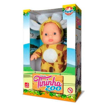 Boneca Bebê - 18 cm - Tininha Zoo - Girafa - Sid-Nyl