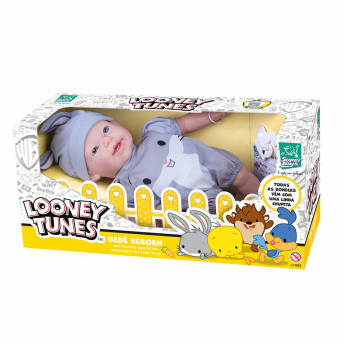 Boneca Bebê - Reborn Looney Tunes - Pernalonga - Super Toys