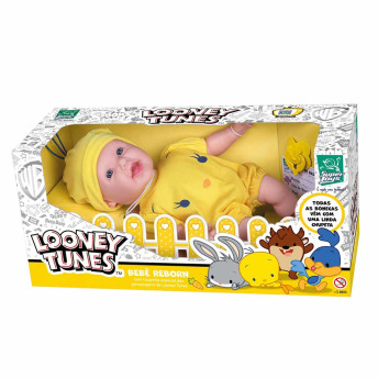 Boneca Bebê - Reborn Looney Tunes - Piu Piu - Super Toys