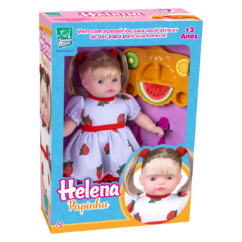 Boneca com Acessórios - 35 cm - Helena Papinha - Loira - Super Toys