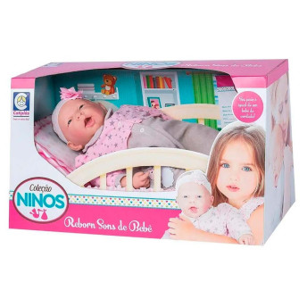 Boneca Bebê - Ninos Reborn - Sons de Bebê - Cotiplás