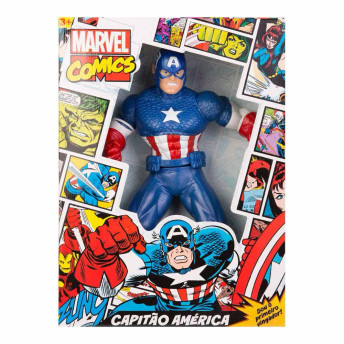Boneco Articulado - 45 cm - Marvel Comics - Capitão América - Mimo Toys