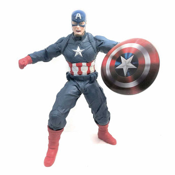 Boneco Capitão América - Vingadores - Marvel Revolution - 45 cm - Mimo Toys