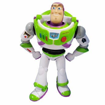 Boneco com Som -  Articulado - Toy Story - Disney - Buzz Lightyear - 10 Frases - Etitoys