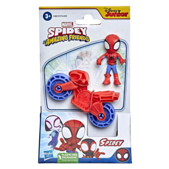 Boneco e Veículo - Spidey and His Amazing Friends - Moto Spidey - Hasbro