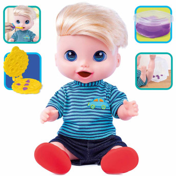 Boneco de Vinil - Baby’s Collection - Menino com Comidinha - Super Toys