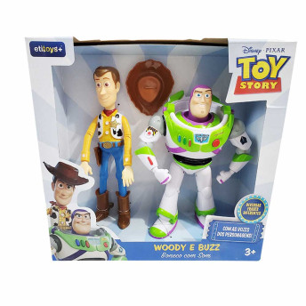 Bonecos Articulados - Toy Story - Disney - Woody e Buzz Lightyear - Etitoys 