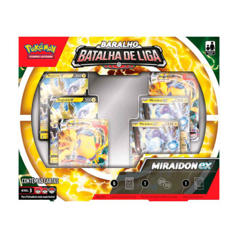 Box de Cartas - Pokémon - Batalha de Liga - Miraidon Ex - Copag