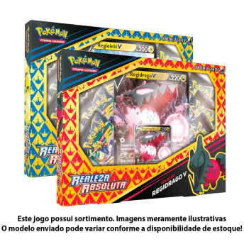 Box de Cartas - Pokémon - Realeza Absoluta - Regidrago ou Regieleki - Sortido - Copag