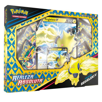 Box de Cartas - Pokémon - Realeza Absoluta - Regieleki V - 38 Cartas - Copag