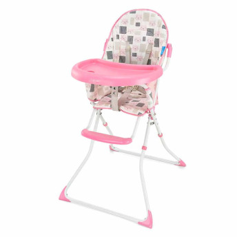 Cadeira de Alimentação Alta - Slim - Gatinho - Rosa - Multikids Baby