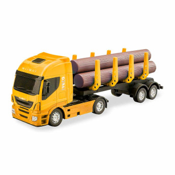 Caminhão Roda Livre - Iveco Hi-Way Tora - Amarelo - Usual Brinquedos