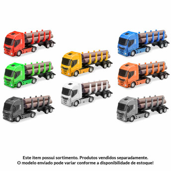 Caminhão Roda Livre - Iveco Hi-Way Tora - Sortido - Usual Brinquedos