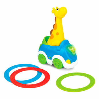 Carrinho Bate e Volta - Motion Fun - Girafa Argolinhas - Winfun