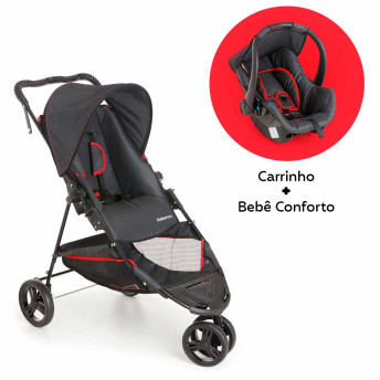 Carrinho de Bebê - Conforto - Tivoli Travel Coccon Slim - Vermelho - Galzerano