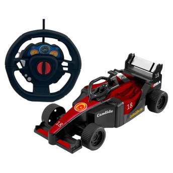Carrinho de Controle Remoto - Fórmula GSA Racing Team - Vermelho - Candide