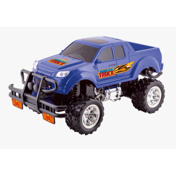 Carrinho de Controle Remoto - Monster Truck - 7 Funções - Azul - Polibrinq