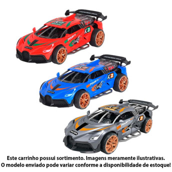 Carrinho de Fricção - Racer Power - Luz e Som - Sortido - DM Toys