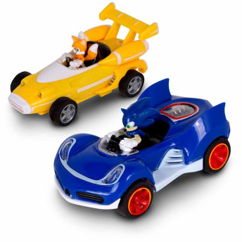 Carrinhos de Fricção - Sonic All Star Racing - Tails e Sonic - Fun Divirta-se