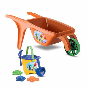 Carriola Infantil com Kit Praia - Tchuco Praia - Roxa - Samba Toys