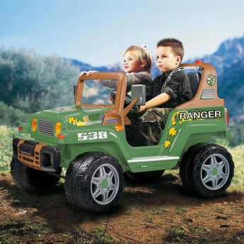 Carro Elétrico Infantil - Jipe Ranger 538 - 12v - Verde - Peg-Pérego