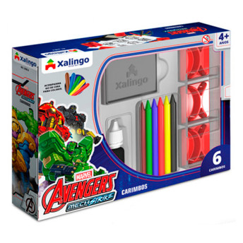 Conjunto de Artes e Atividades - Avengers Mech Strike - Carimbos - Xalingo